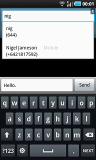 Press the required contact.