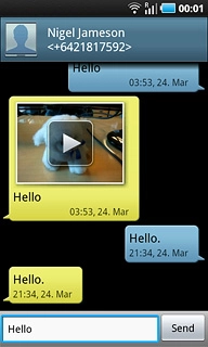 Press and hold the required text message until a pop-up menu is displayed.