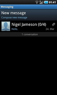 Press the required sender.