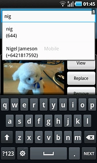 Press the required contact.