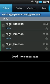 Press and hold the required email message until a pop-up menu is displayed.