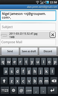 Write subject and text for your email message.Press Send.