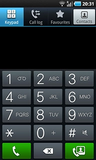 Press the Keypad tab.