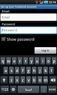 Press Log in.If you select an email account:Follow the instructions on the display to enter the required information.The contacts are retrieved and added to the phone's phone book.
