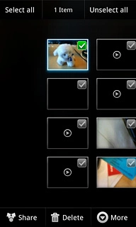 Go to the required folder.Press the required picture or the required video clip.