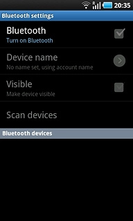 Press Bluetooth to turn on Bluetooth.