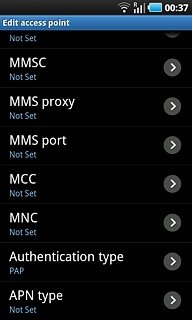 Press Authentication type.