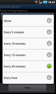 Press the required period.