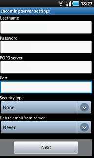 Press the field below Port and key in 110