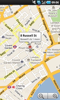 Press the information field above the destination.