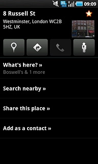 Press the directions icon.