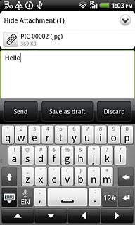 Write subject and text for your email message.Press Send.