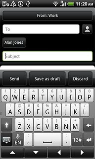 Press Subject.Key in a subject for the email message.