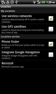Press Use GPS satellites to turn the function on or off.