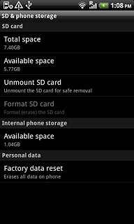 Press Factory data reset.