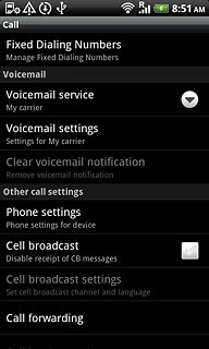 Press Call forwarding.