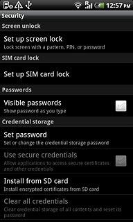 Press Set up SIM card lock.