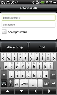 Press Email address and key in your email address.