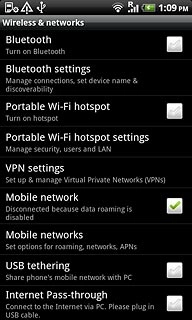 Press Mobile networks.