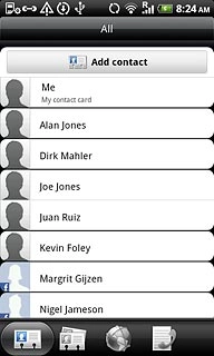 Press the required contact.