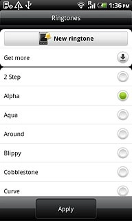 Press the different ring tones to listen to them.