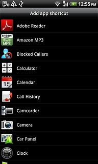 Press the required shortcut.Follow the instructions on the display to add the selected shortcut.