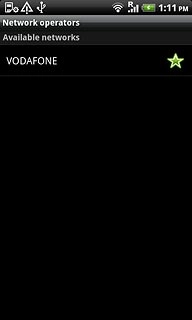 Press the required network.Your display will tell you if you've access to the network you've chosen.