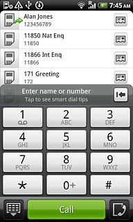 Press and hold the required number key until the number is called.