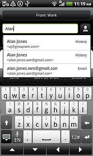 Press the required contact.Repeat the procedure to add more recipients.