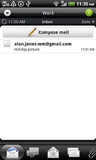 Press the required email message to read it.