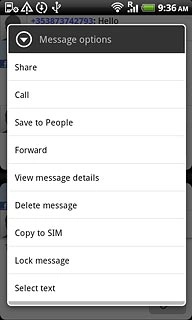 Press Delete message.