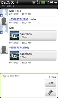 Press Tap to add text.Write the picture message.