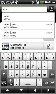 Press the required contact.