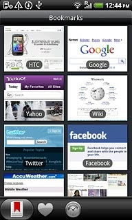 Press the required bookmark.