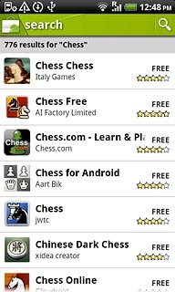 Press the required application.