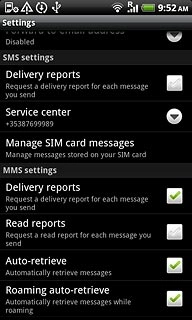 When the box next to the menu item is ticked (V), the function is turned on.