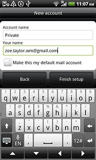 Press the field below Your name and key in the required sender name.