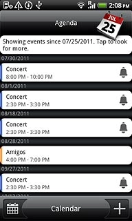 Press the required appointment to view the appointment details.