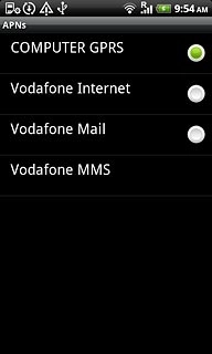 Press the field next to COMPUTER GPRS to fill in the field.