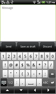 Press ABC to return to text input.