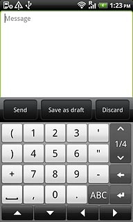 Press the required number or the required symbol.