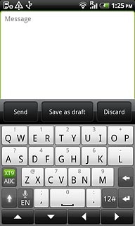 Press once on each letter to write the required word.A number of words based on the letters you've keyed in are displayed.