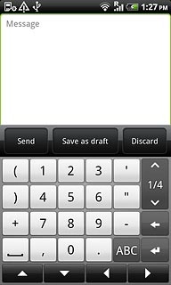 Press the required number or the required symbol.