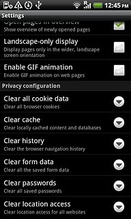 Press Clear all cookie data.