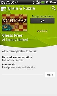 Press OK.Follow the instructions on the display to download and install the application.