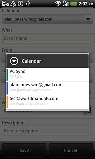 Press the required calendar.