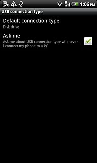Press Default connection type.