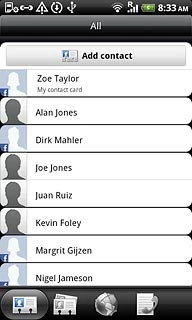 Press the required contact.