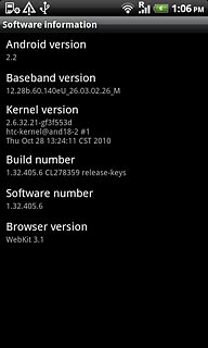 View your phone's software version below Android version.