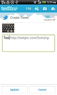 Key in a text for the picture.Press Update.